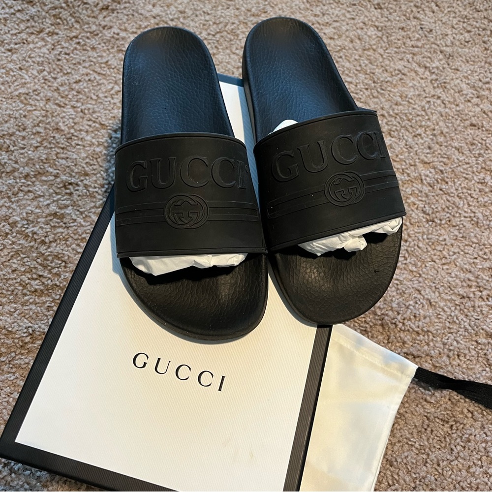 Black Gucci Slides